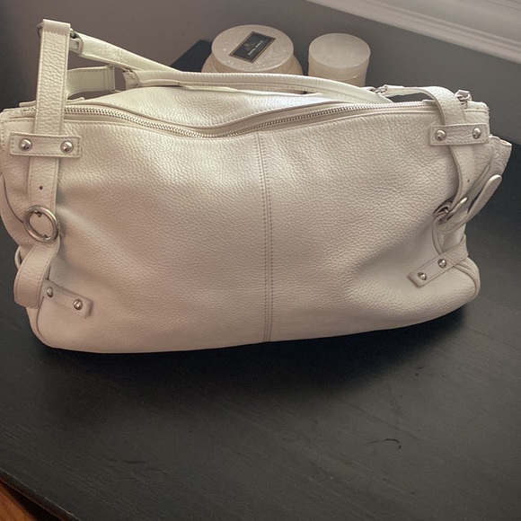 Furla beige cream leather satchel - Picture 2 of 10